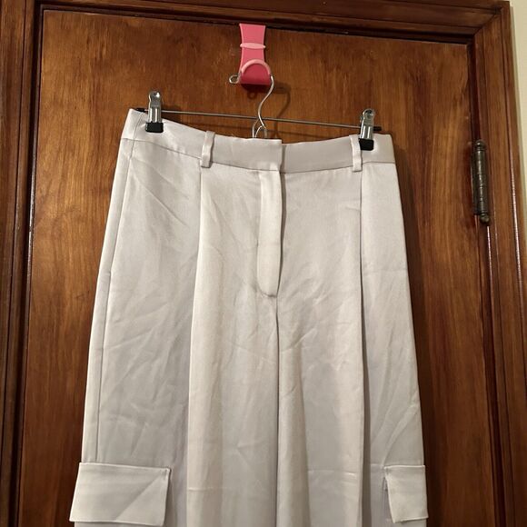 Aritzia Cream Wide Leg Pants - Picture 3 of 13